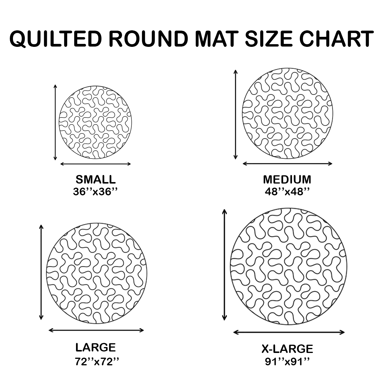 Ghost Paws Quilted Round Mat NCU0VL2877